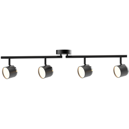 LED-Streifenlampe Decken- und Wandleuchte 16,8W KUBIK 4 Schwarz 3000 K GOLDLUX (Polux)