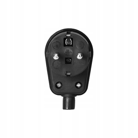 Abgewinkelter Elektrostecker UNI-SCHUKO-Stecker mit Erdung abnehmbar schwarz ORNO