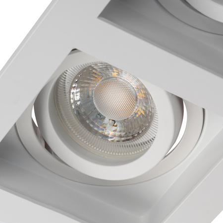 ARET 2x GU10/GU5.3 Quadratische Einbauleuchte Beweglich Weiß KANLUX