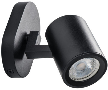 LAURIN GU10 schwarze Kanlux-Deckenleuchte