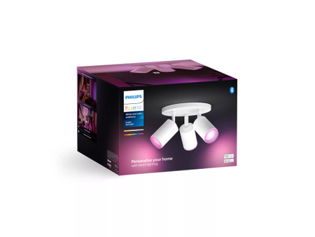 Philips HUE Weiß und Farbe Ambiance Fugato Lampe 3x4.2W Bluetooth Zigbee