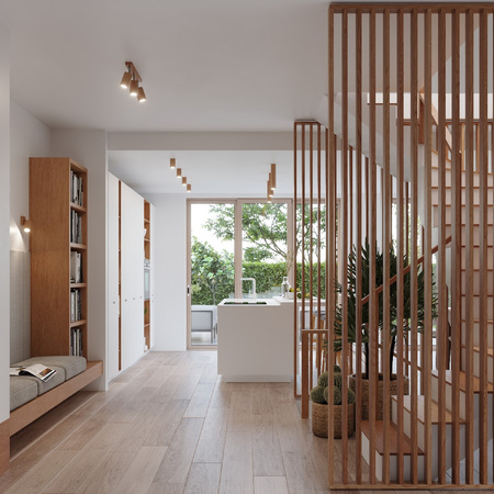 Deckenleuchte ZEKE 6xGU10 Reflektor-Halogen-Leuchte 120cm Eiche SOLLUX