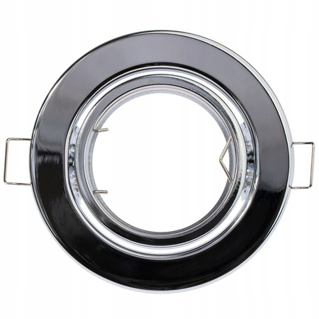 Einbaustrahler GU10, MR16 Einbauspot HALOGEN Runde beweglich Chrom Blech AURELI LUMILED