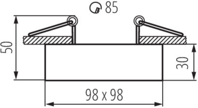 MINI GORD MR16 GU10Weiß IP20 Kanlux Halogen-Deckenleuchte