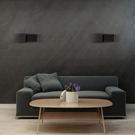 Wandleuchte Außenfassadenleuchte G9 Schwarz Gold Elissa Sanico Goldlux