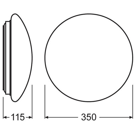 Decken LED Deckenleuchten SURFACE CIRCULAR 35 cm 18W 1440lm 4000K IP44 LEDVANCE
