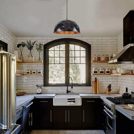 HEMISPHERE 6777 Nowodvorski Schwarz und Gold E27 Stahl Pendelleuchte ?34 cm Modern