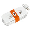FlowFlexer Orange 2x230V + USB-A/USB-C 16A 3680W 1,4m Verlängerungskabel mit Erdung Kobi
