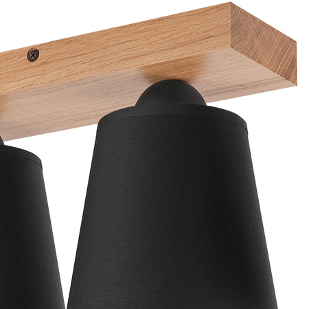 LULA Deckenleuchte 2xE27 Eiche Schwarz LM-2.200 Lamkur