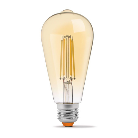 E27 ST64 LED Lampen 6 W = 44 W, 550 lm, 2200 K, warmes Bernstein-Glühfaden, dimmbar, 360° VIDEX