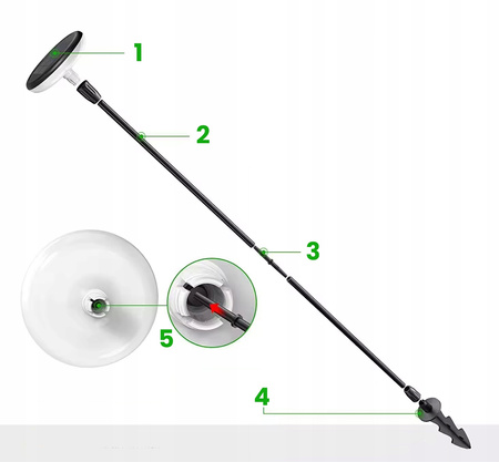 LED Solar Gartenlampe Standing Post 78cm 4000K IP64 mit Dämmerungssensor angetrieben