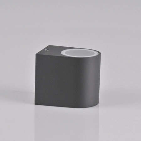 Außenwandleuchte mit LED 1x GU10 BOSTON GOLDLUX (Polux) ALUMINIUM GRAY oval