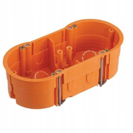 Tiefer Elektroinstallationskasten für Gipskartonplatten 2x60 mit PAWBOL-Schrauben