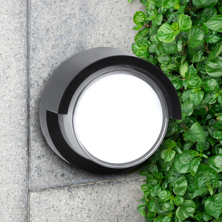 LED-Fassadenleuchte für Wandmontage 12W 1400lm 4000K Neutral 120° Schwarz IP44 Essen Sanico Goldlux