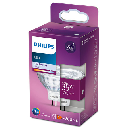 LED Leuchtmittel GU5.3 MR16 4,4W = 35W 390lm 4000K Neutral 36° 12V PHILIPS