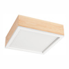 Plafond LED-Deckenleuchte SANTIAGO 2xE27 Quadratisch aus Holz LD-PD-9.4 Lamkur