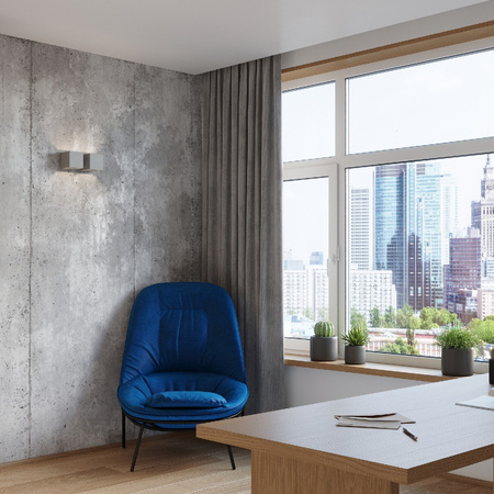 LED QUAD Wandleuchte 2xG9Wandleuchte Top Down Grau SOLLUX