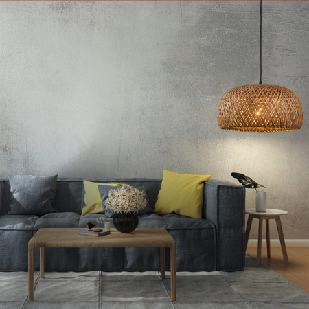 E27 Beige Bambus BAMBOO NATURAL Sanico Goldlux Hängelampe