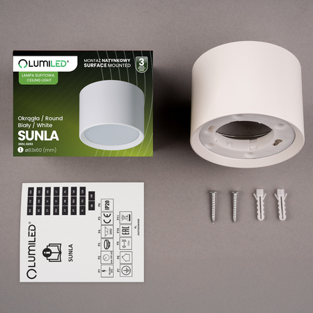 HALOGEN-Anbauleuchte SUNLA Tuba Gx53 LED Spot Wandleuchte Zylinder Weiß LUMILED