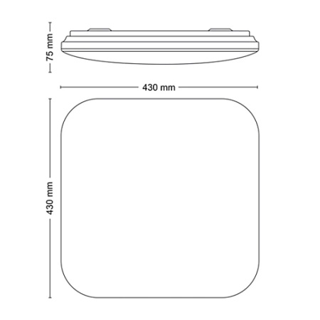LED-Deckenleuchte Plafond 24W 3000lm 4000K Weiß Mauve Philips