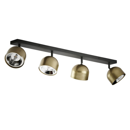 ALTEA BLACK/GOLD Spot Schwarz/Gold Ceiling Bar Modern 4xES111 GU10 3427 TK Lighting