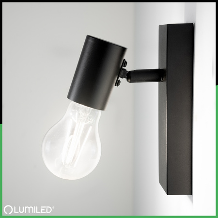 LED Spot E27 GLASA Schwarz Lumiled Wandleuchte