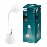 HAT LED-Schreibtisch-Tischlampe 4,5W CCT Dimmbar USB Weiß PHILIPS