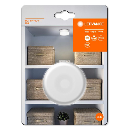 Tragbare Unterschrankleuchte LED-MÖBEL 0,45W 32lm 4000 K DOT-it Touch High White LEDVANCE Dimmbar
