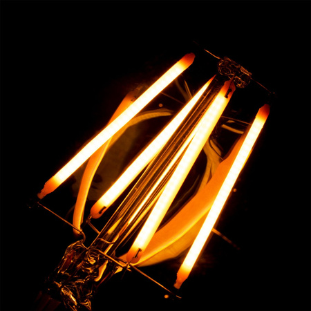 E27 G80 LED Lampen 6W = 50W 650lm 2200K Warm 360° Filament geräuchert