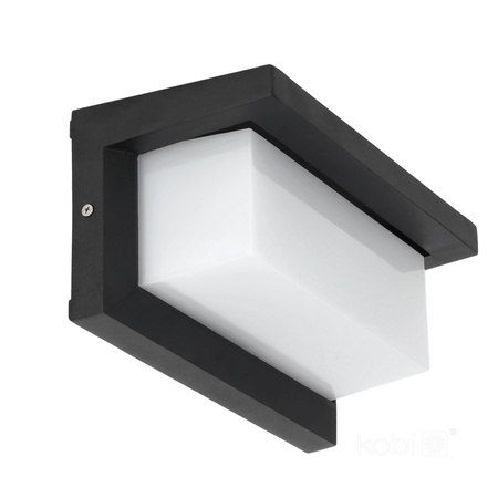 LENTERO 12W 4000K LED-Fassadenleuchte mit Bewegungssensor IP54 Schwarz KOBI