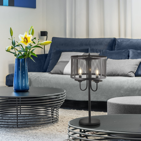 Dekorative Stehleuchte Soho 3xE14 GOLDLUX (Polux) schwarz