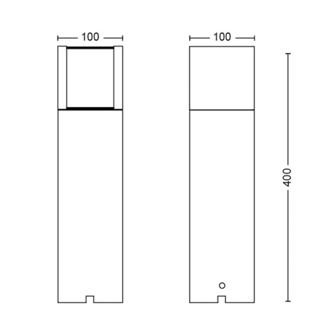 LED-Gartenleuchte für den Außenbereich ARBOR GardenLink 6W 2700K IP44 Mast 40cm Anthrazit PHILIPS