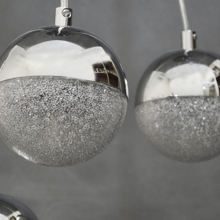 Hängende Deckenleuchte Amarillo 3xG9 glänzendes Silber GLAMOUR