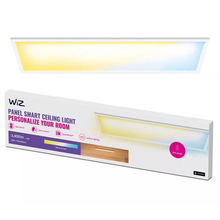 LED-Oberflächenpanel 120x30 Deckenleuchte CASETON 36W Weiß SMART WiFi WiZ