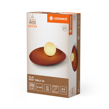 Tischlampe Schreibtisch Leuchte Stehend Dekorativ G9 Braun USB-C Dekor Ledvance