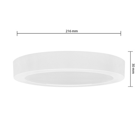 LED-Panel-Deckenleuchte 18W 1440lm 4000K Neutral 120° Anbauleuchte Rund Weiß Bingo Masterled