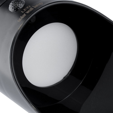 Solar-Garten-Wandleuchte LED-Fassadenleuchte 5000K Bewegungsmelder Schwarz