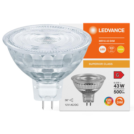 LED Lampen MR16 GU5.3 3.6W = 20W 230lm 2700K Warmweiß 12V FILAMENT DIMMABLE LEDVANCE