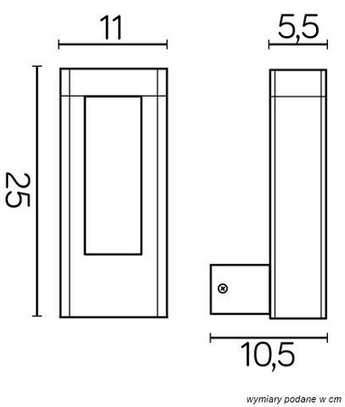 Außengarten-Fassadenlampe WANDLEUCHTE LED Evo GL15404 8W 560lm 4000K Neutral Su-Ma