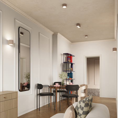 Anbauleuchte 2x GX53 Aluminium Taupe Aura Deep Space SL.1818 Sollux