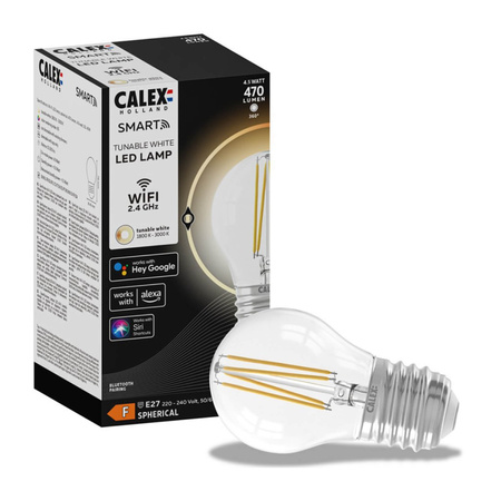 E27 P45 SMART WiFi LED Lampen 4,5 W 470 lm TUYA Filament CALEX