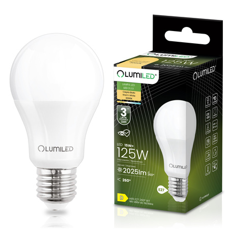 LED Lampen E27, Glühbirne A65 15W = 120W 2000lm 260° 4000K neutral LUMILED