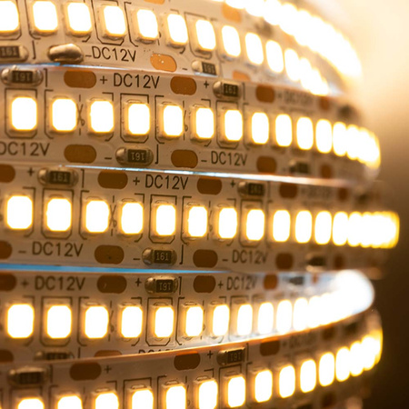 LED-Strip, LED-Streifen 12V 120W 1200LED 2835 10mm 5m warm LUMILED
