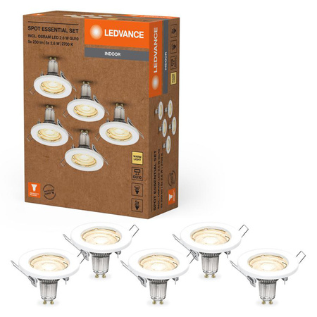 LED-Panel vertieft bündig montieren 2.6W 230lm 3000K Warm White Spot Vertiefung Wesentliche Ledvance