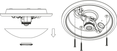 LED-Deckenleuchte 2x E27, Innenleuchte mit Bewegungs- und Dämmerungssensor DALLAS LUMILED