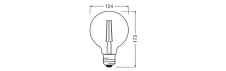 LED-Lampe G124 Sphere E27 7W = 60W 806lm 2200-2700K CCT 320° Dimmbar SUPERSTAR Osram