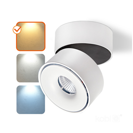 Deckenleuchte Reflektor einstellbar LED 9W 550lm 3000K Warm Dimmbar CRI90 Weiß Lahti Kobi