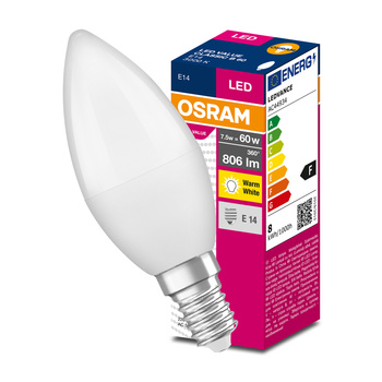 LED Leuchtmittel E14 B35 7W = 60W 806lm 3000K Warm 220° OSRAM VALUE