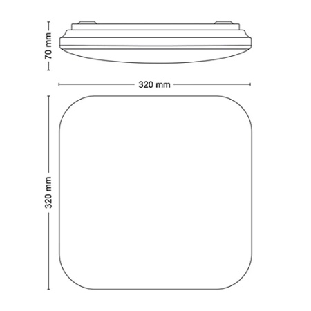 LED-Deckenleuchte Aufbau Einbau 4000K weiß PHILIPS MAUVE 40K LED CEILING SQ 17W