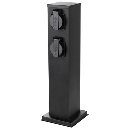 Gartenpfosten IBERI Outdoor Standing 230V 40cm 4x Netzsteckdose LUMILED